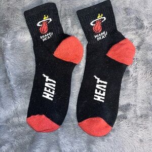 Miami Heat Black and Red Socks